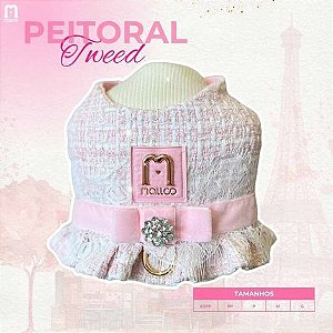 Peitoral Tweed Rosa BB