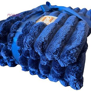 COBERTA BUBBLE AZUL ROYAL 1,35 X 80 CM