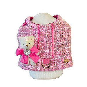 PEITORAL TWEED  ROSA CHICLETE
