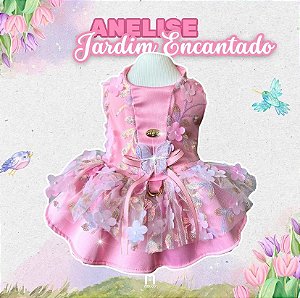 Vestido Anelise Jardim Encantado Rosa bebê