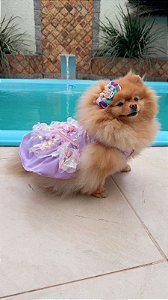 Vestido Anelise Jardim Encantado Lilás