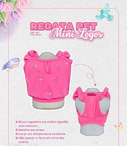 REGATA PET MINI LOGOS PINK NEON