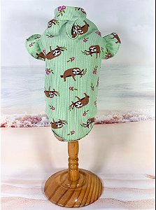BLUSINHA CANELADA BICHO PREGUIÇA