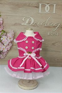 VESTIDO VELUDO COLETE PINK