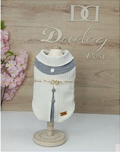 CASACO PLUSH LISTRADO OFF WHITE