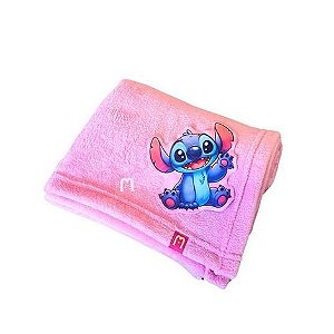 Cobertor Fleece Stith Rosa Bebê