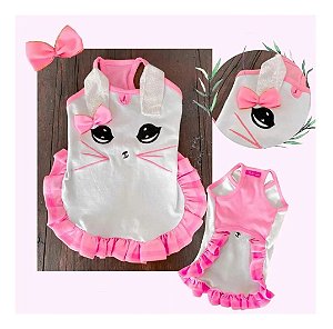 Regatinha Pet Coelhinho - Rosa Bebe