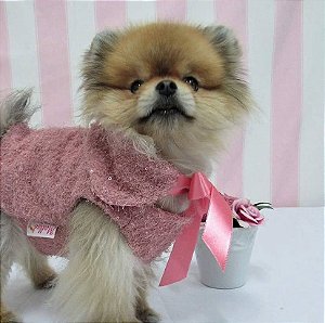 casaquinho lantejoula rosa bb