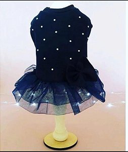 VESTIDO VELUDO AZUL