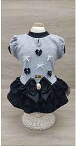 VESTIDO MESCLA PRETO BUBBLE pré venda