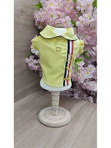 Blusa Linho Amarelo para Cães Dudog Vest