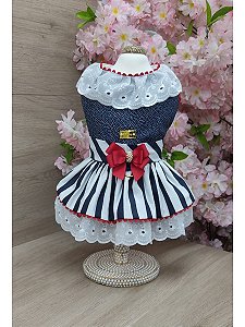 VESTIDO NAVY AZUL LISTRA