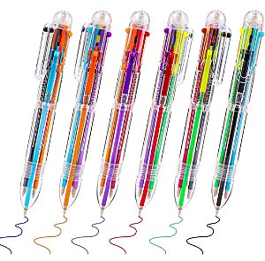 Caneta Divertida 6 Cores - Multicolorida