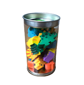 Kit Borracha Fofa - Mini Dinossauros
