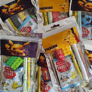 Kit Papelaria Fofa Pokémon - 6 Itens