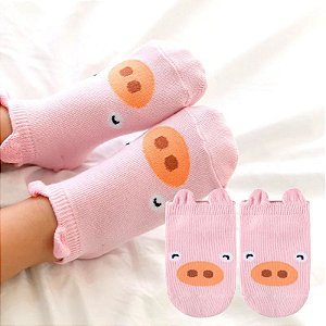 Meia infantil divertida - Porquinha Piggy