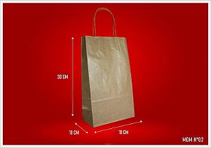 Sacola Mgm Kraft N02 18x30x10cm