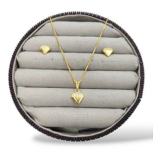 CONJUNTO DIAMANTE FOLHEADO