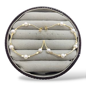 ARGOLA FOLHEADA C/PEROLA 51MM
