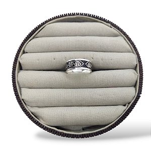 ANEL PRATA MASCULINO C/DETALHES