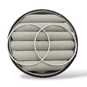 ARGOLA PRATA REDONDA FIO TORCIDO