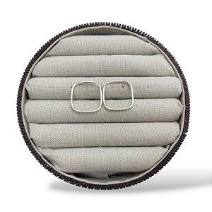 ARGOLA PRATA LISA FIO ACHATADO 20MM