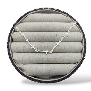 PULSEIRA PRATA CRUZ MICRO