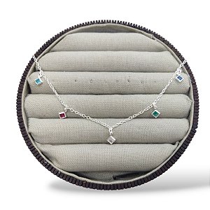 PULSEIRA PRT C PINGENTE 5 PED COL COLOR