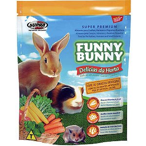 Ração Funny Bunny Delícias da Horta Para Coelhos e Outros Pequenos Roedores
