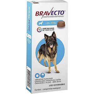 Antipulgas e Carrapatos MSD Bravecto para Cães de 20 a 40 Kg