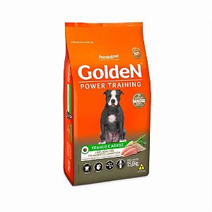 Ração Golden Power Training para Cães Adultos Frango e Arroz - 15kg