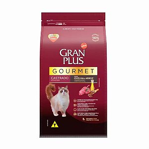 Ração Gran Plus Gourmet para Gatos Castrados Sabor Ovelha 10,1kg