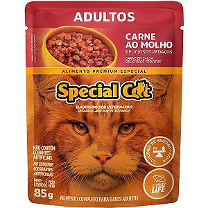 Ração Úmida Special Cat Sache Sabores para Gatos Adultos 85g