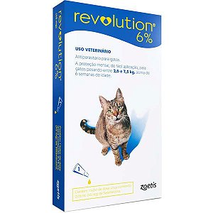 Antipulgas e Carrapatos Zoetis Revolution para Gatos de 2,5 a 7,5 kg