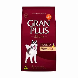 Ração GranPlus para Cães Adultos Sabor Frango e Arroz