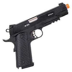 Pistola Airsoft GBB 1911 Warrior R28 Preta – QGK