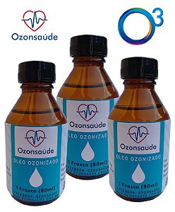 Combo 3 Óleo Ozonizado De Girassol Extravirgem - 80ml Ozonsaúde