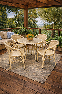 🪑 Conjunto de Mesa Roni com 4 Cadeiras