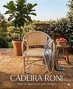 🪑Cadeira Roni em Fibra Sintética e Alumínio para Varanda e Jardim.