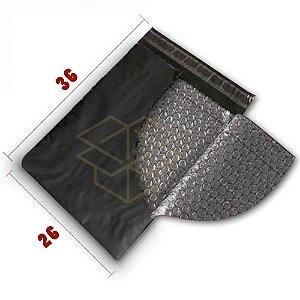 ENVELOPE DE SEGURANÇA COM PLÁSTICO BOLHA ECOLÓGICO CINZA - 26X36