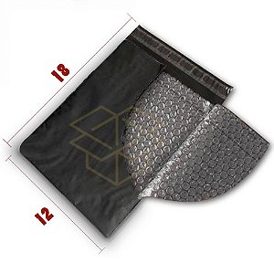 ENVELOPE DE SEGURANÇA COM PLÁSTICO BOLHA ECOLÓGICO CINZA - 12X18