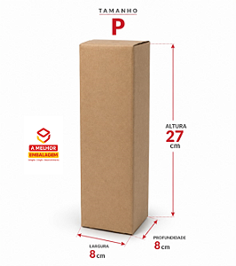 Caixa de Papelão Telescópio Tamanho P - 8x8x27