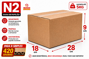 Caixa de Papelão N2 – 28x18x9
