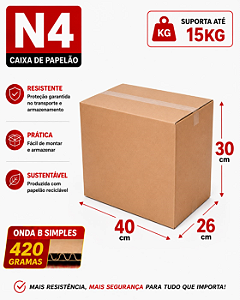Caixa de Papelão N4 – 40x26x30
