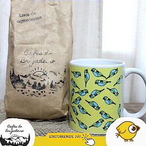 Kit Café Agroflorestal - Caneca Bem-te-ouvi + Pacote de Café (500g) moído