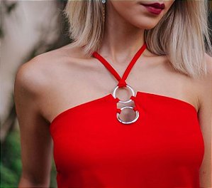 BLUSA DE ALÇAS DE ARGOLAS