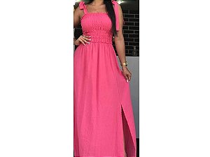 VESTIDO LASTEX LONGO