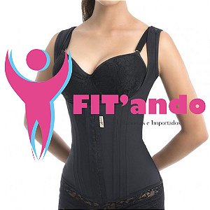 CINTA MODELADORA COM ALÇAS E RECORTE DE BUSTO