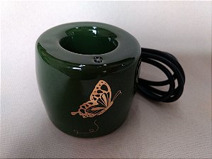Aromatizador Eletrônico USB Borboletas Douradas - Verde Escura
