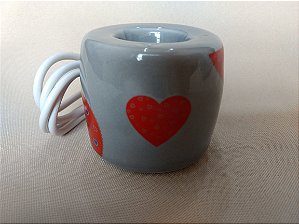 Aromatizador Eletrônico USB Corações e florzinhas - Cinza